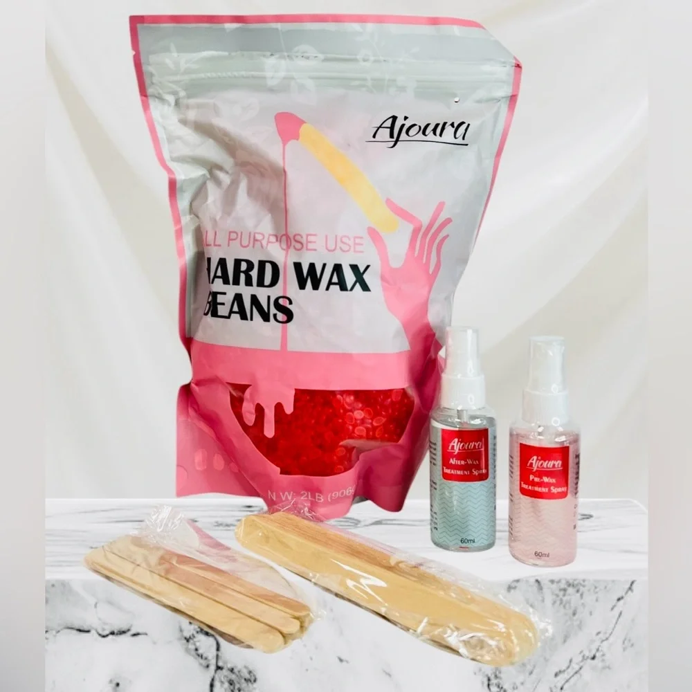 Ajoura 2 lb Hard Wax Beads All-purpose Wax Beans for Sensitive Skin Large Area